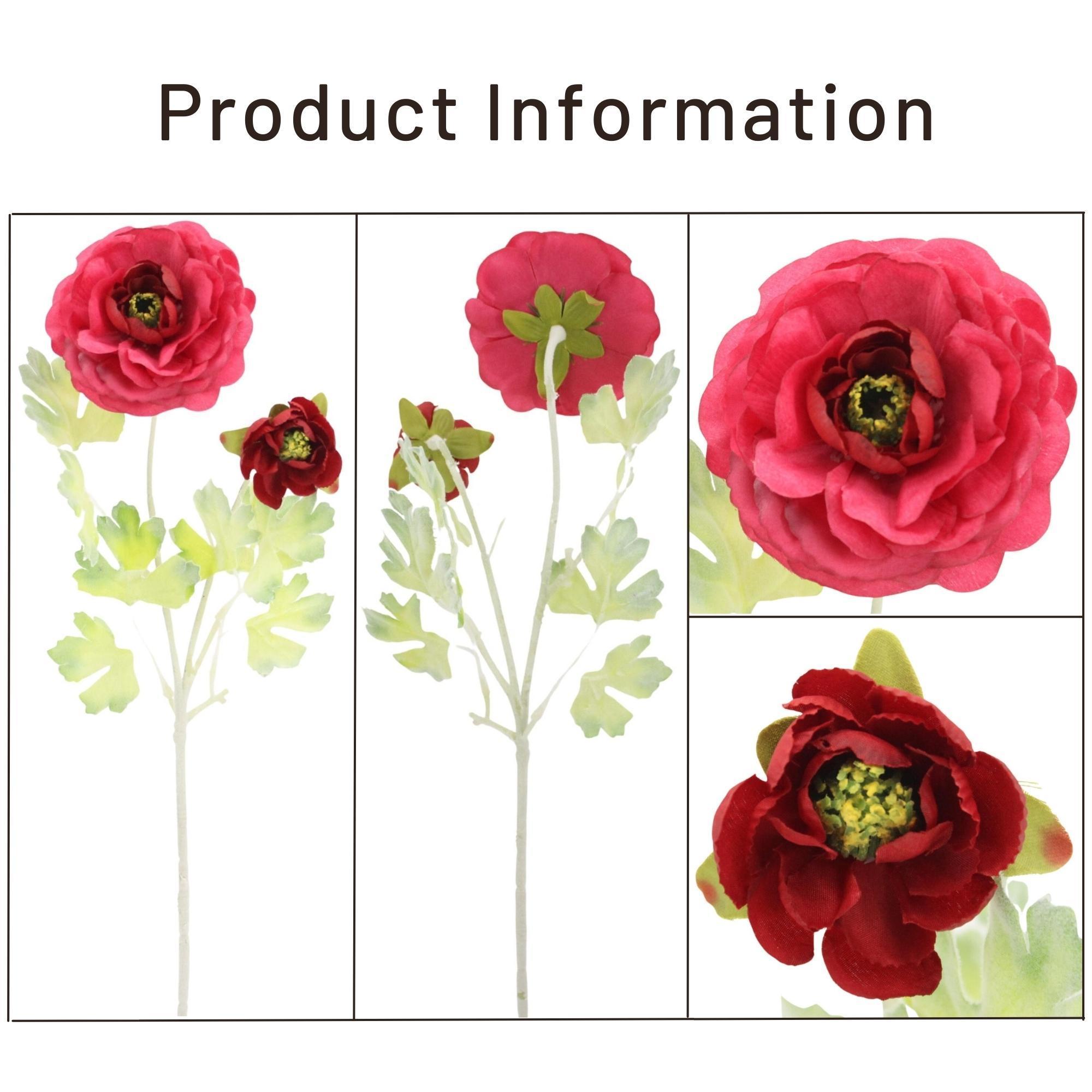 Wholesale Artificial Flower Bulk Artificial Ranunculus Stem Faux Silk Ranunculus Spray for Garden Home Decor Wedding Decoration