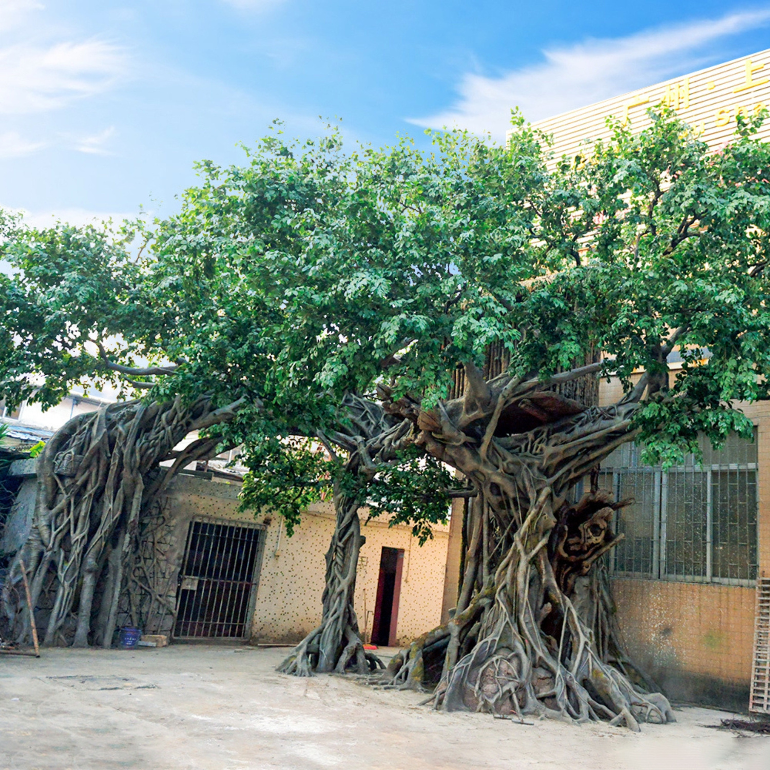 Large Outdoor Artificial Trees Fiberglass Trunk Artificial Big Trees Artificial Banyan Tree