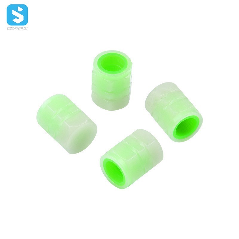 4pcs car tire valve cover luminous motorcycle vehicle valve luminous valve core cover