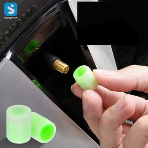 Fluorescent car tire stem valve cap glow in dark tire valve cover for cars