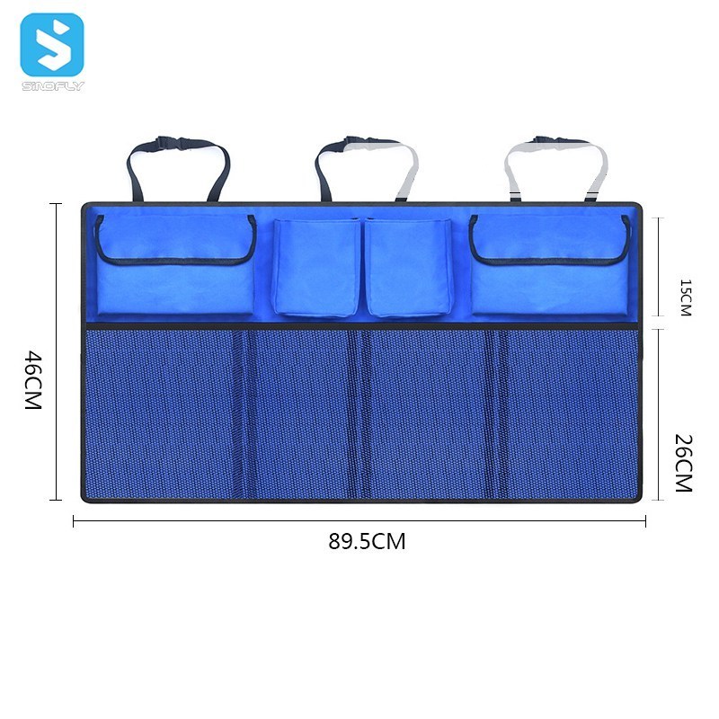 Multipurpose Polyester Car Boot Storage Bag Back Seat and Trunk Organizer Hanging Folding Car Boot Storage bag