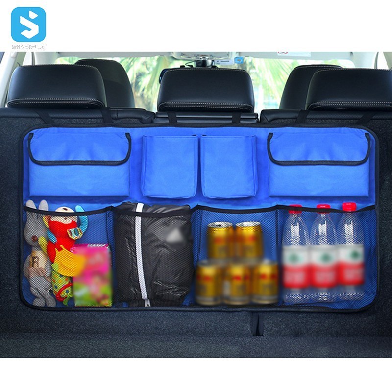 Multipurpose Polyester Car Boot Storage Bag Back Seat and Trunk Organizer Hanging Folding Car Boot Storage bag