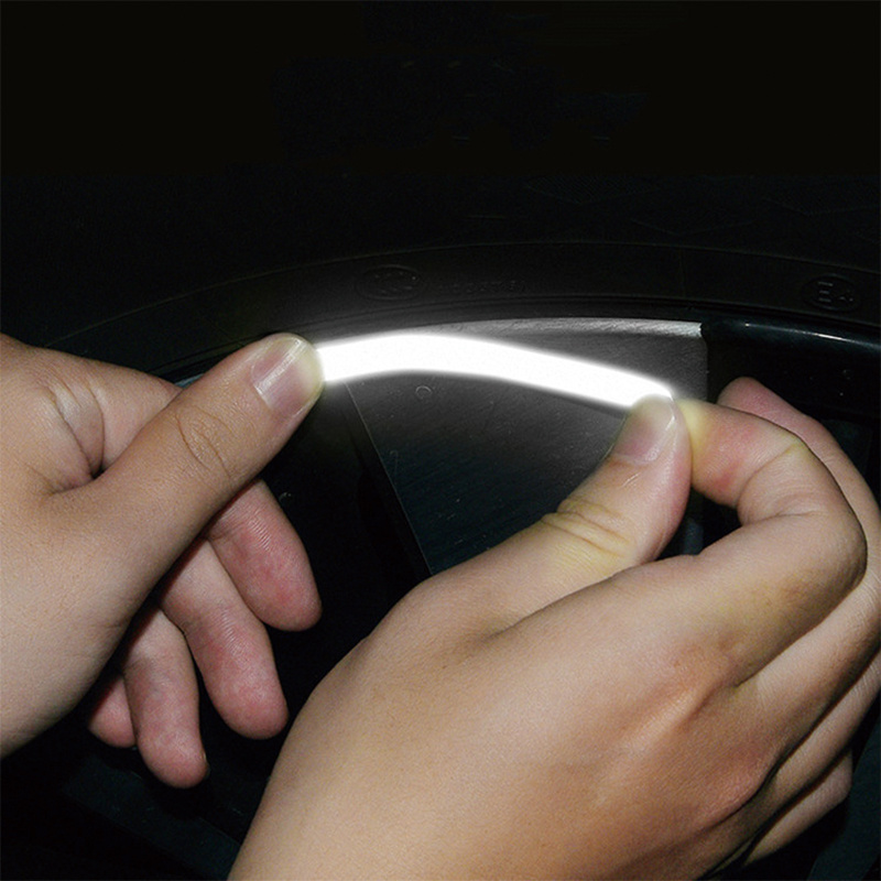 20pcs wheel hub decals reflective reflector strips tape rim stickers warning safety Scratch protector cover