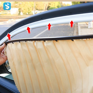 Auto magnetic curtain car window retractable sunshade