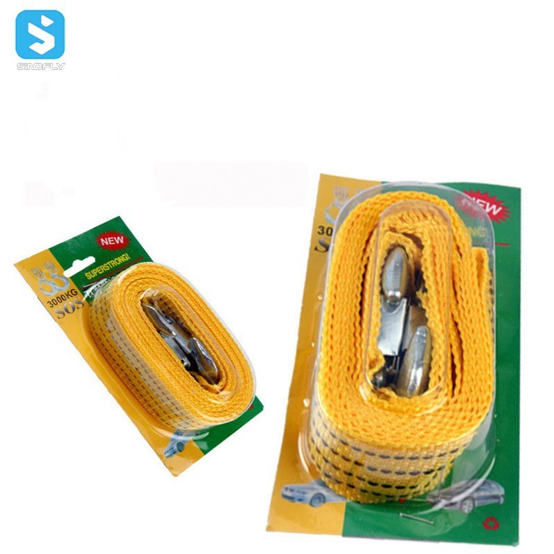 4 Meter Retractable Truck Tow Rope Car Emergency Towing Strap With Hook