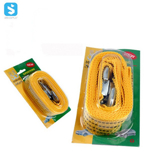 4 Meter Retractable Truck Tow Rope Car Emergency Towing Strap With Hook