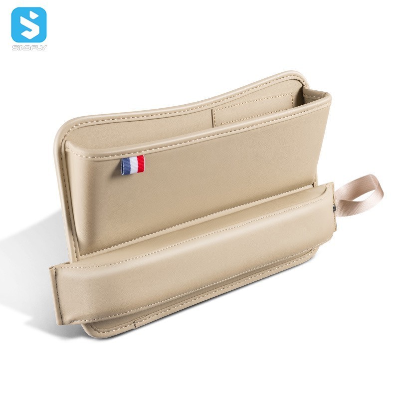 Leather Car Seat Gap Filler Storage Organizer Car Door Pocket Organizer