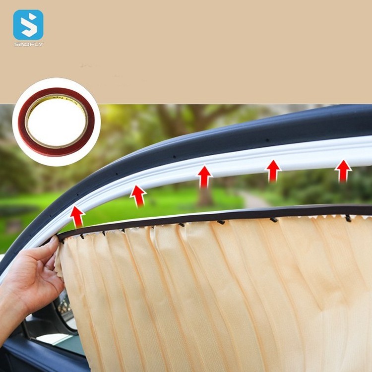 Auto magnetic curtain car window retractable sunshade