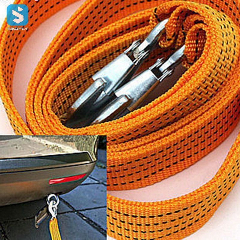 4 Meter Retractable Truck Tow Rope Car Emergency Towing Strap With Hook