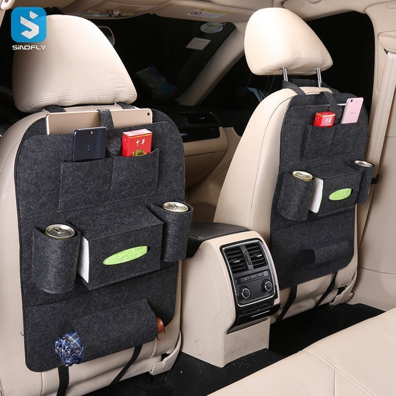 Multi Function Backseat Organizer Auto Back Interior Storage Bag Car Cover Protector Folding Back Seat