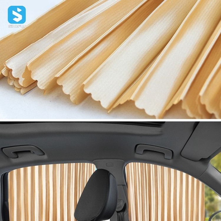 Auto magnetic curtain car window retractable sunshade