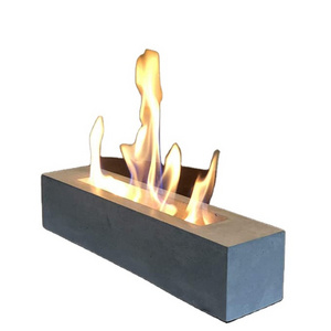 Home Heating Concrete Tabletop Firepit Stove Indoor Outdoor Decorative Table Ethanol Fireplace