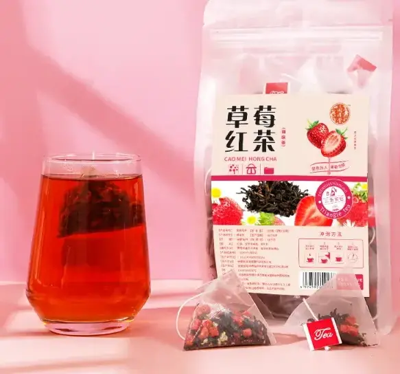 TZ Cao mei hong cha high quality Strawberry black tea beauty tea for ladies black tea