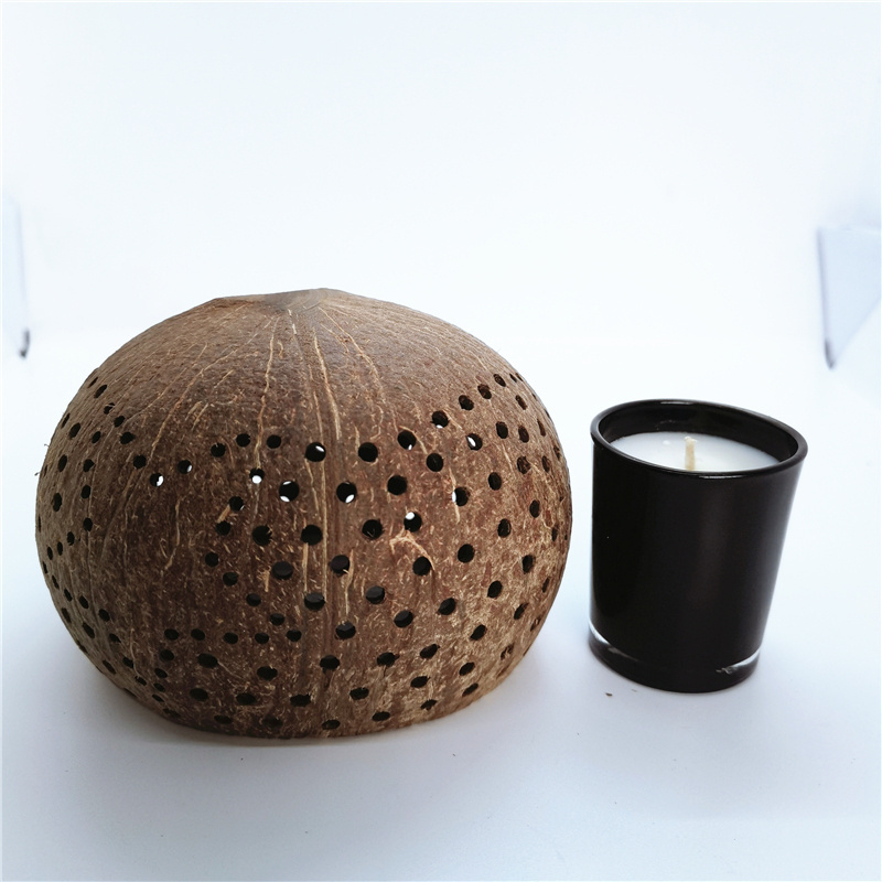 Handmade half coconut bowl candle art product crafts coconut shell for candles