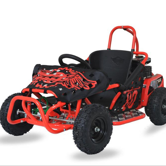 Newest Design 4 Wheels 80cc Gasoline Power Pedal Control Kids Play Off Road Racing Go Kart