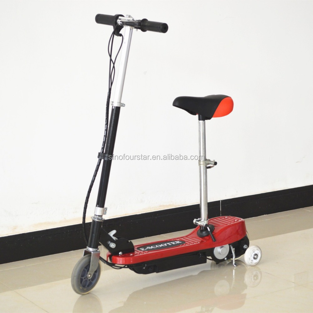 New Design 12km/H Kids Electric Scooter 2 Wheel 120w Mini Size Foldable Electric Scooter With Seat