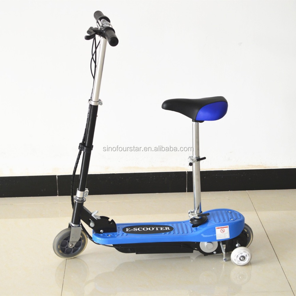 New Design 12km/H Kids Electric Scooter 2 Wheel 120w Mini Size Foldable Electric Scooter With Seat