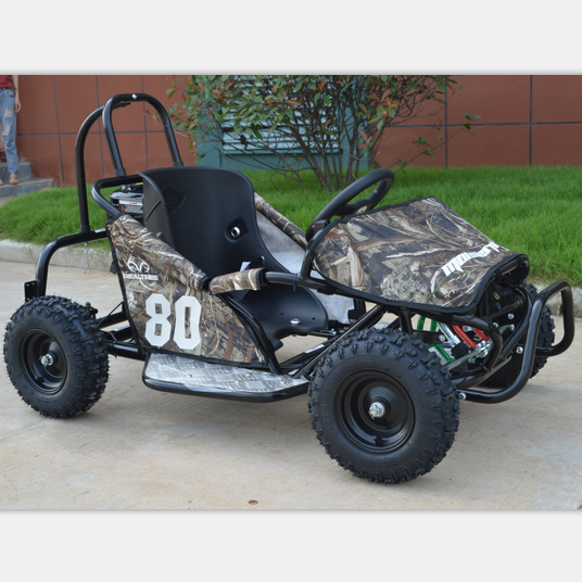 Newest Design 4 Wheels 80cc Gasoline Power Pedal Control Kids Play Off Road Racing Go Kart