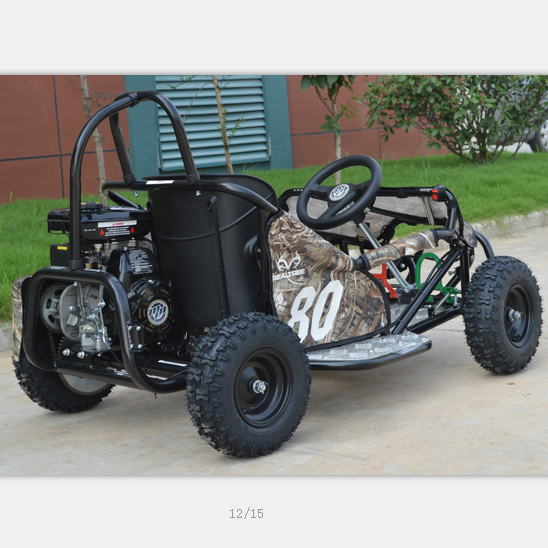 Top Quality Steel Frame Manual Start Up 25km/H Speed Kids Racing Go Kart For Sale