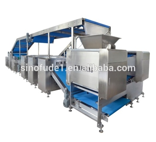 a two-color cookie walnut biscuit cracker  maker  factory molding  machine  line production