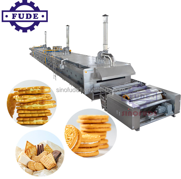 a two-color cookie walnut biscuit cracker  maker  factory molding  machine  line production