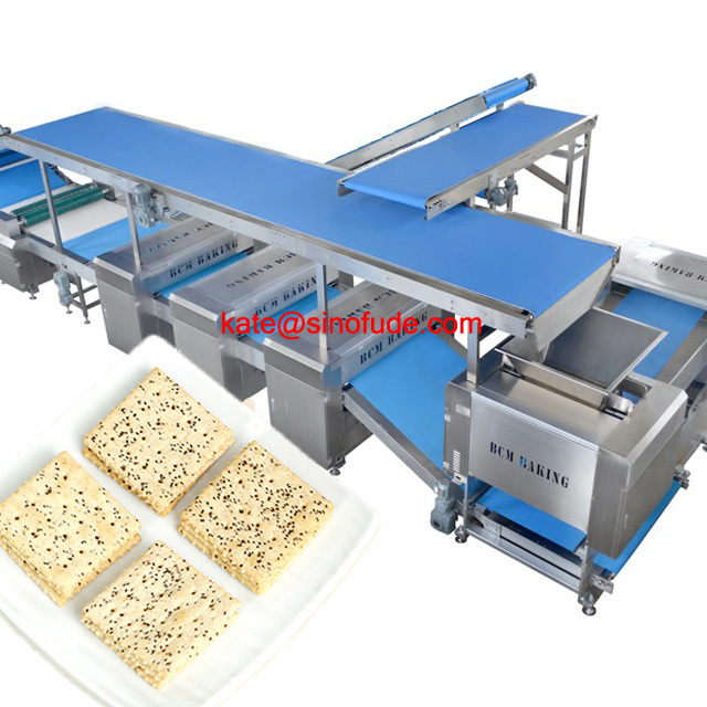 a two-color cookie walnut biscuit cracker  maker  factory molding  machine  line production