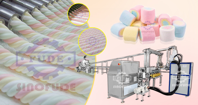 304 stainless steel marshmallow making machine marshmallow extruder machine marshmallow cutting machine