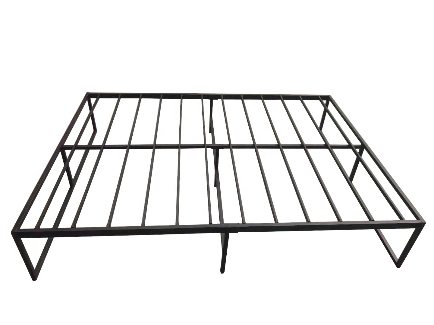 Best Price 14 Inch Black folding bed queen size Metal Platform Bed frame with Heavy Duty Steel Slat Mattress Foundation