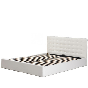 wholesale Modern design leather lift up storage bed Upholstered ottoman home bed Frame queen king size