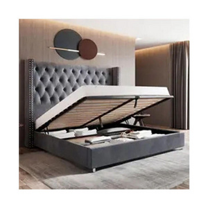 Luxury Modern Design Bed Frame King Queen Size ottoman Storage bed Gas Lift Cama De Casal For Hotel Bedroom