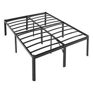 Best Price 14 Inch Black folding bed queen size Metal Platform Bed frame with Heavy Duty Steel Slat Mattress Foundation