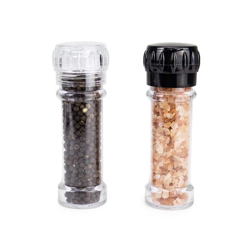 90Ml Food Grade Salt And Pepper Grinder Spice Grinder And Acrylic Bottle With Salt Grinder For Kitchen