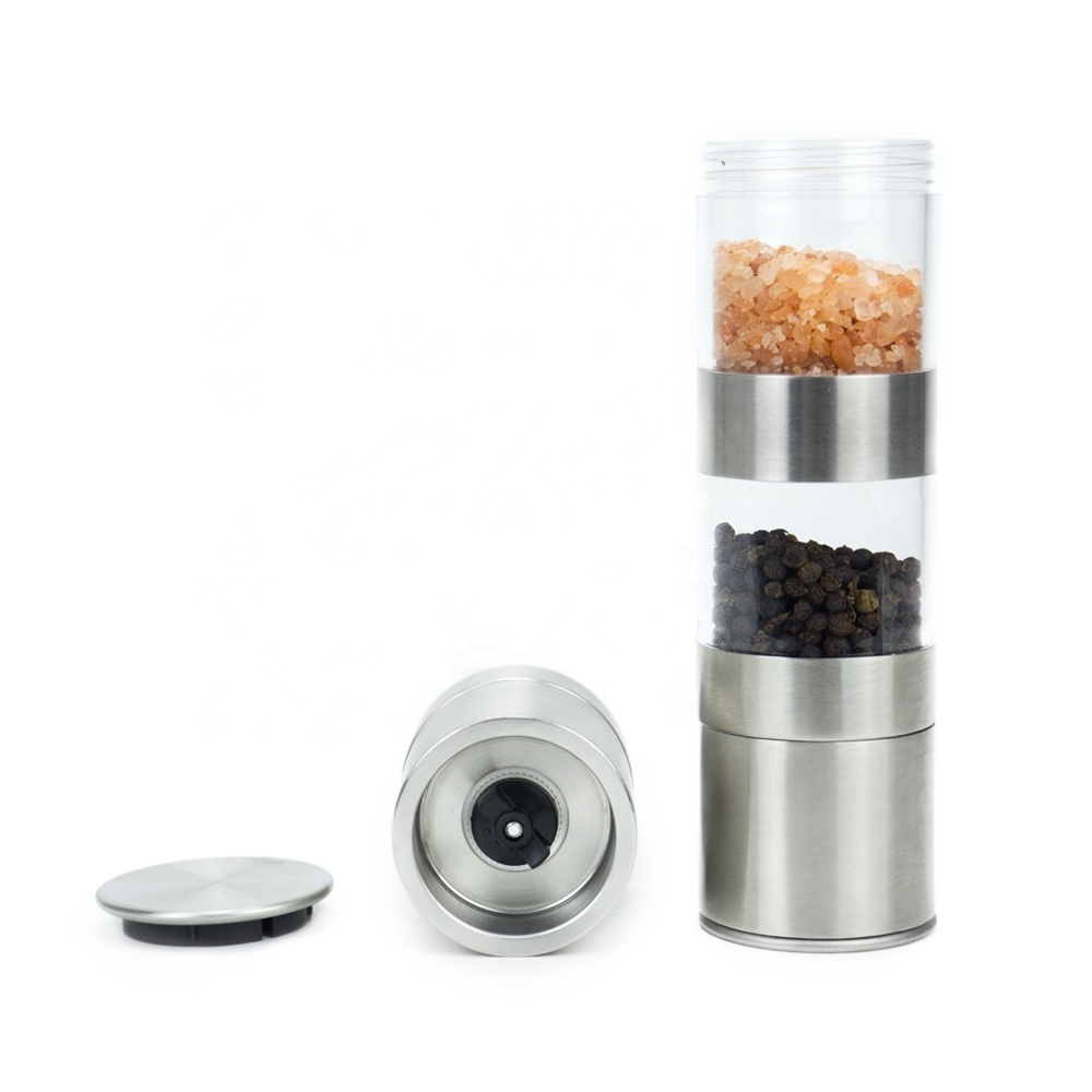 2 In 1 Hot Selling Manual Stainless Steel Nutmeg Herb Spice Grinder Mill With Handle