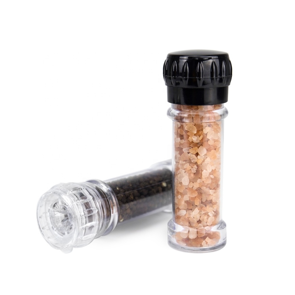 90Ml Food Grade Salt And Pepper Grinder Spice Grinder And Acrylic Bottle With Salt Grinder For Kitchen