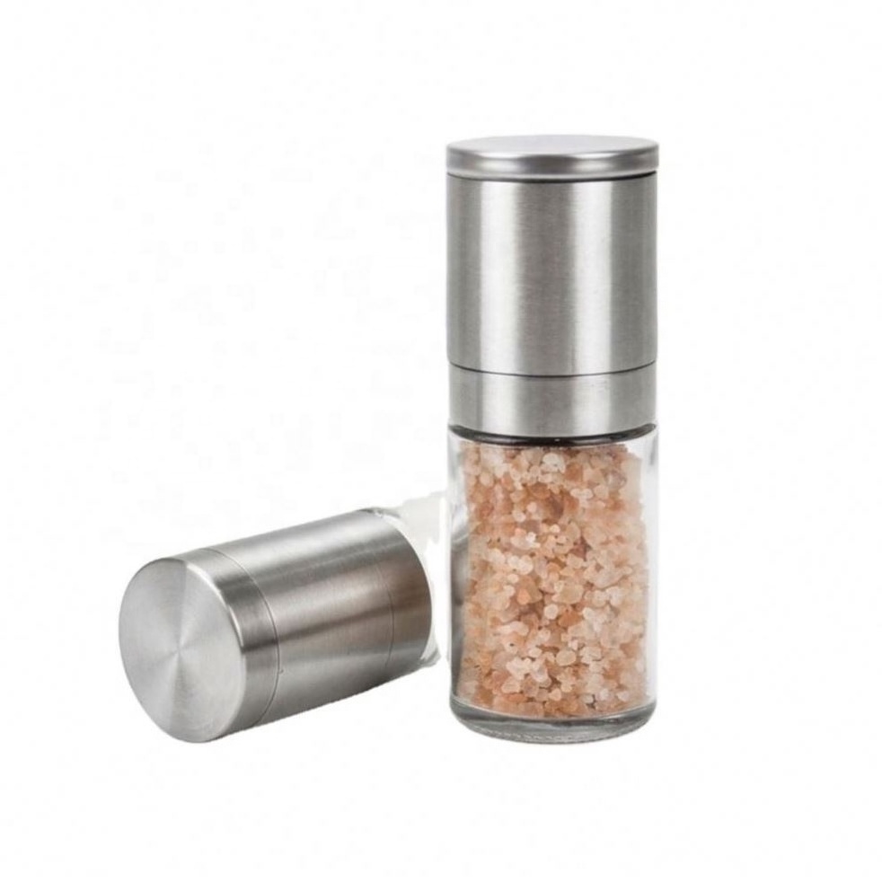 80 Ml Chinagama Europe Stainless Steel Spice Mill Manual Nutmeg Grinder And Nut Mills With Glass Bottle