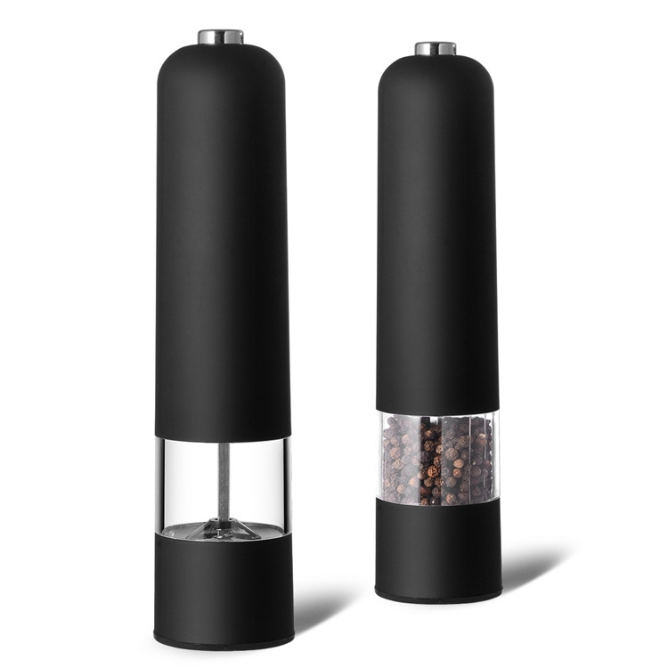 Hot selling Electric Salt and Pepper Grinder Set battery Stainless Steel Salt Pepper Mill