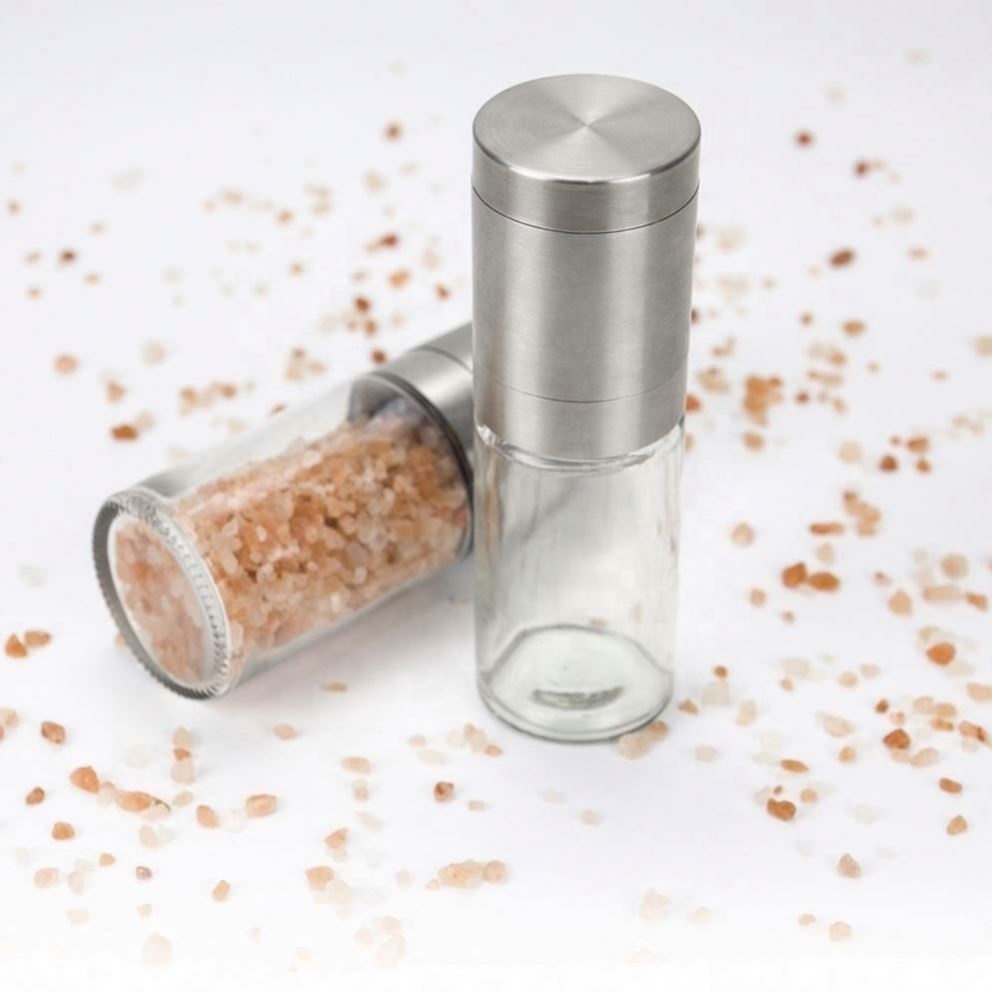 80 Ml Chinagama Europe Stainless Steel Spice Mill Manual Nutmeg Grinder And Nut Mills With Glass Bottle