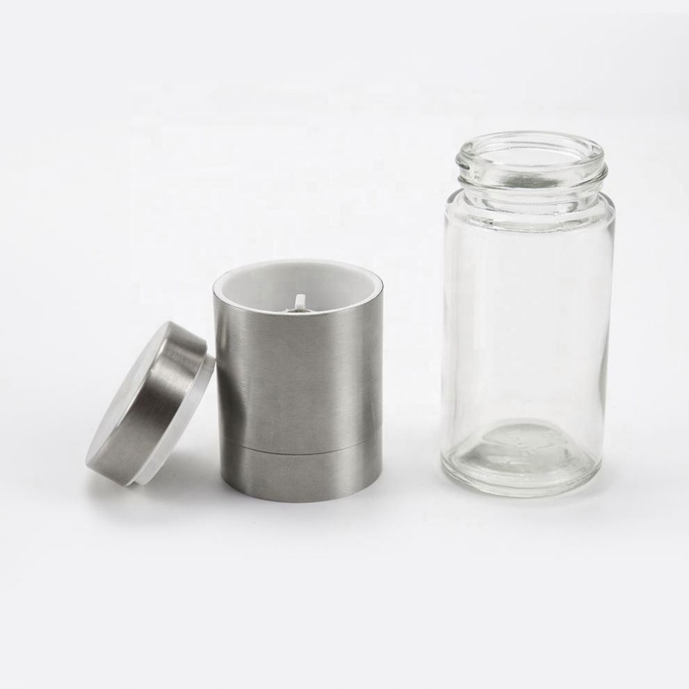 80 Ml Chinagama Europe Stainless Steel Spice Mill Manual Nutmeg Grinder And Nut Mills With Glass Bottle