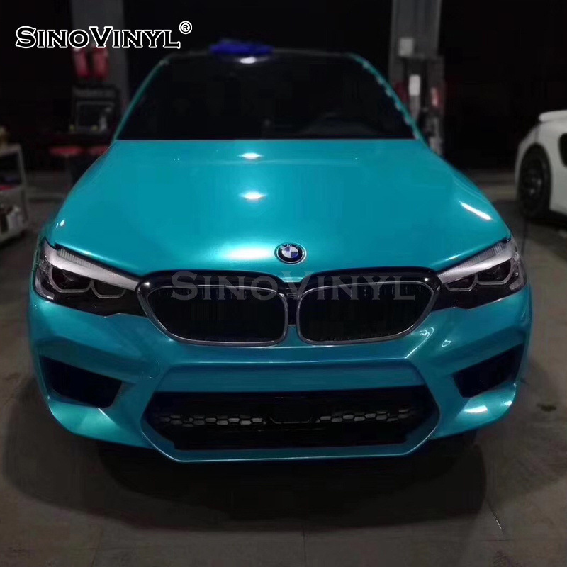 SINOVINYL Gloss Electro Metallic Color Change Car Film Vinyl Vehicle Wrapping Stickers Foil Glossy Vinyl Film Body Car Wrap