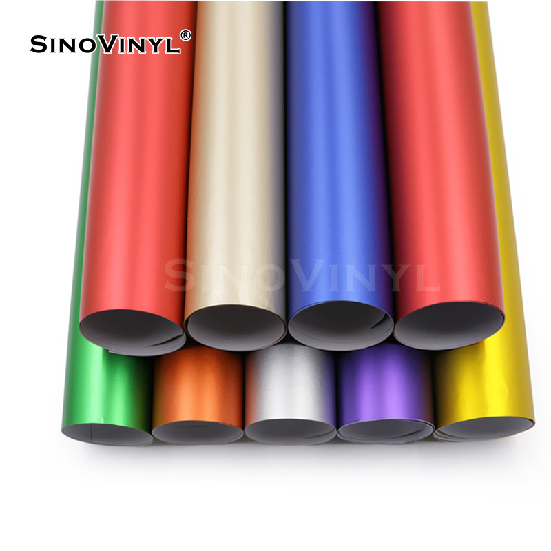 SINOVINYL Double Casting Premium Coloured Chrome Matte Vehicle Decoration Car Film Auto Wrap Film With Air Channels