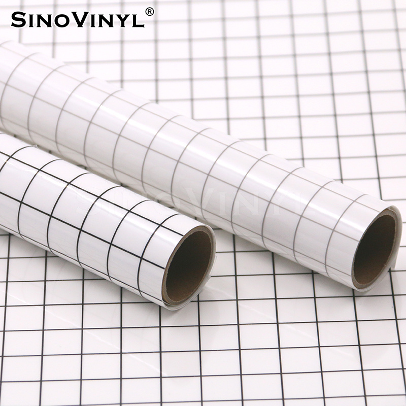 SINOVINYL Adhesive Paper Roll Film Transfer Tape Grey PET Material Clear Application Vinyl Medium Tack DIY Craft Reusable