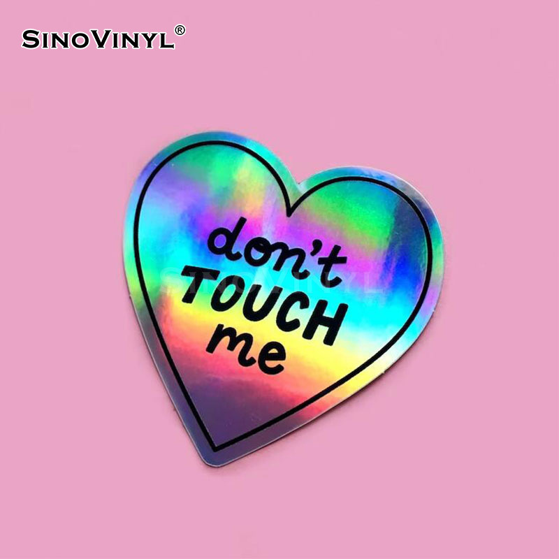 SINOVINYL Laser Vinyl Die Cut Logo Sticker Printable Holographic Sticker for Roland Printing Machine