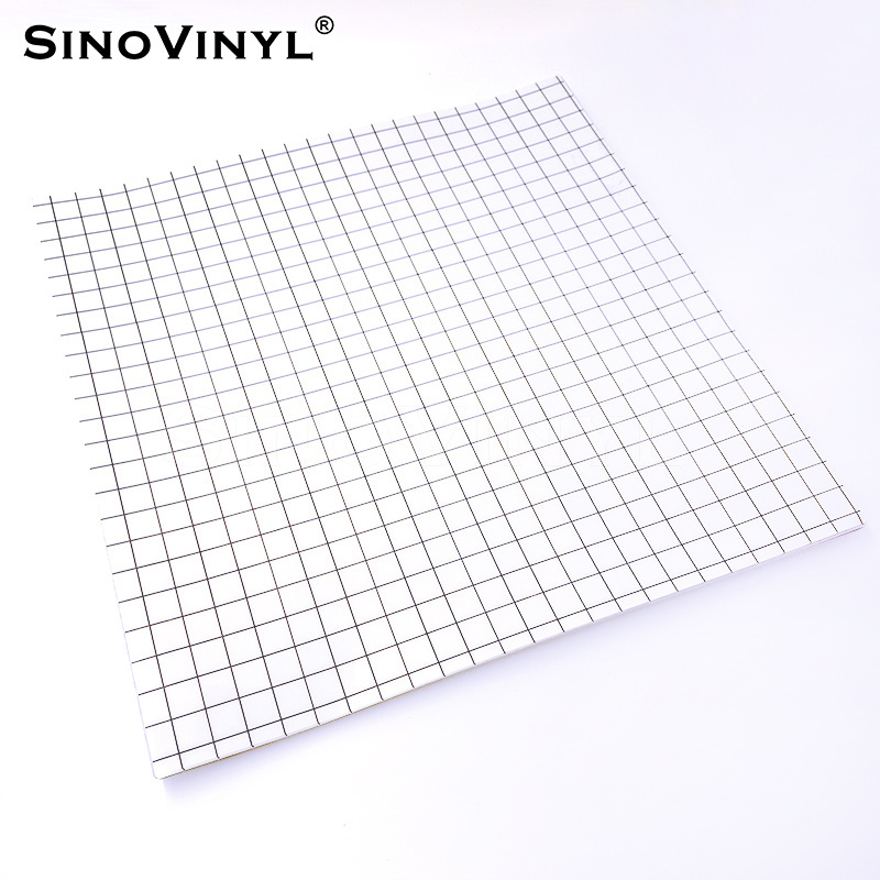 SINOVINYL Clear Self Adhesive Transfer Vinyl PET Film with measuring grid