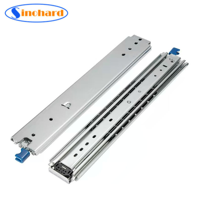 SINOHARD 76mm 227kg Locking Stainless Steel Heavy Duty Drawer Draw Slides Glide Rails Industrial Runner