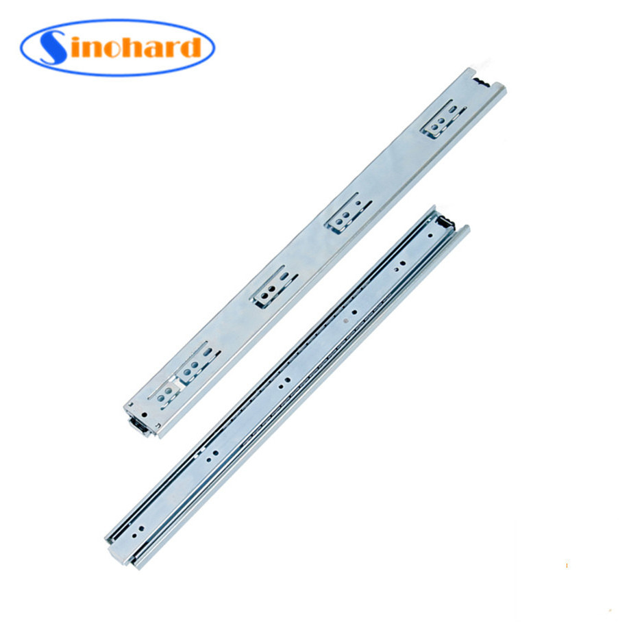 SINOHARD Stainless Steel Drawer Slides Ball Bearing Full Extension 45mm kitchen Telescopic Channel Drawer Rails