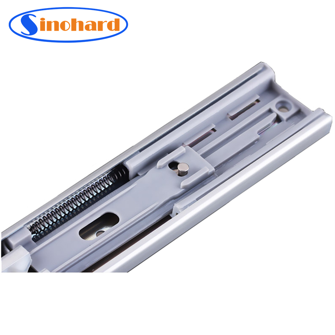 SINOHARD 45mm Width Soft Close Drawer Slide Telescopic Channel Ball Bearing Drawer Slide