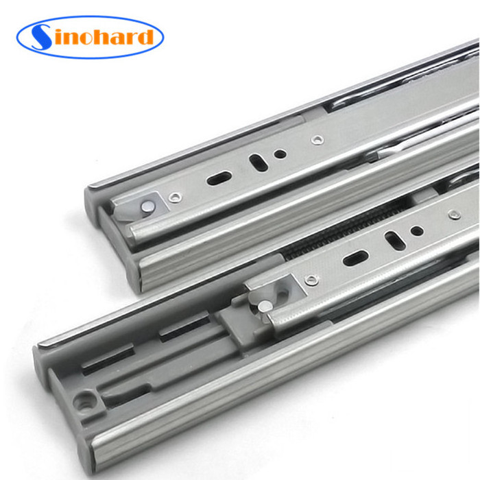 SINOHARD 45mm Width Soft Close Drawer Slide Telescopic Channel Ball Bearing Drawer Slide