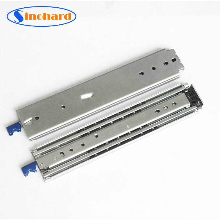 Heavy Duty 76mm Drawer Slide Full Extension Drawer Slide With Lock