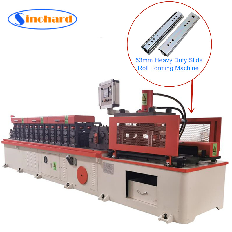 High Speed Full Automatic 45mm Heavy Duty Telescopic Channel Drawer Slide Roll Forming Machine