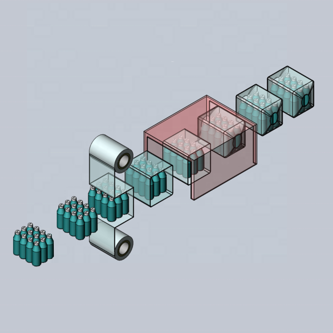 Bottle Pallet Shrink Packing Machine Shrink Wrap Sleeves Machine